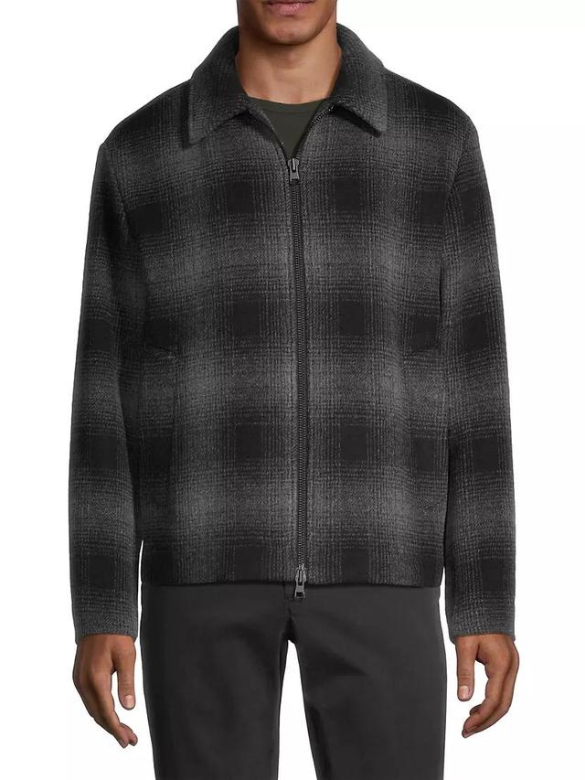 Wool Plaid Shirt Jacket Product Image