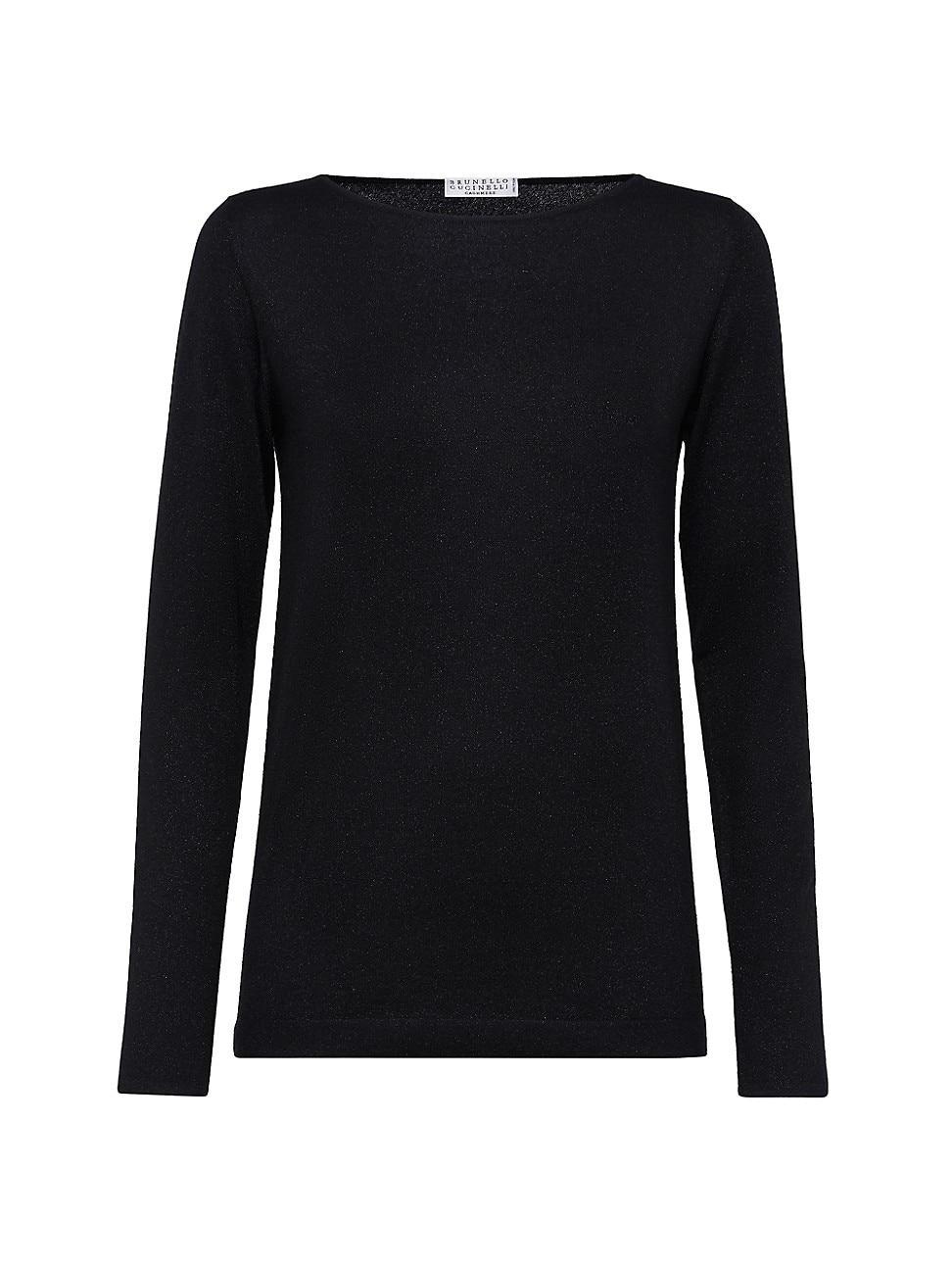 Womens Cashmere and Silk Lightweight Sweater Product Image