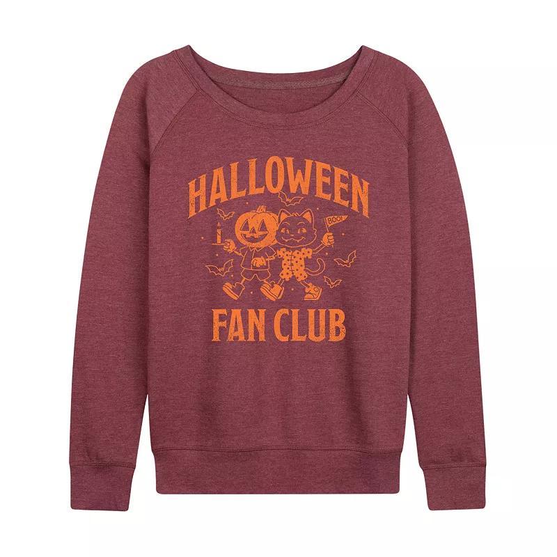 Womens Halloween Fan Club Lightweight French Terry Sweatshirt Grey Green Product Image