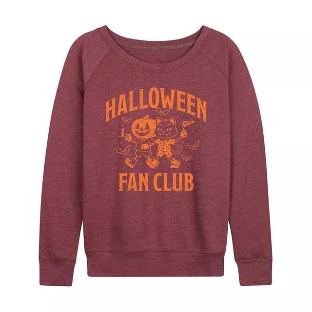 Womens Halloween Fan Club Lightweight French Terry Sweatshirt Grey Green Product Image