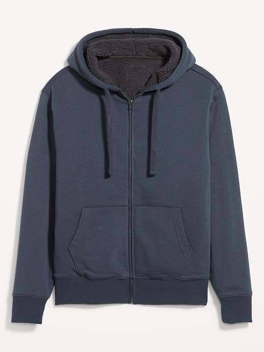 Sherpa-Lined Zip Hoodie Product Image