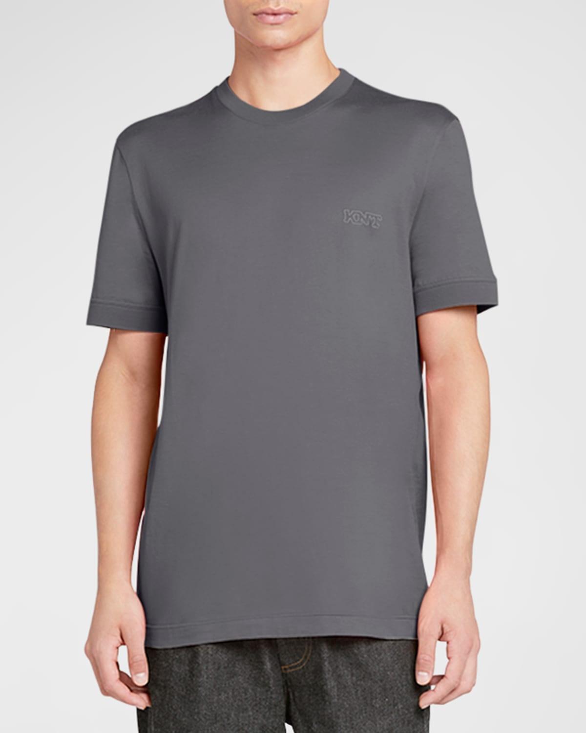 Mens Outline Logo Crewneck T-Shirt Product Image