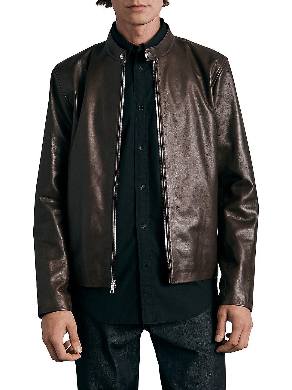 Mens ICONS Archive Cafe Racer Leather Jacket Product Image