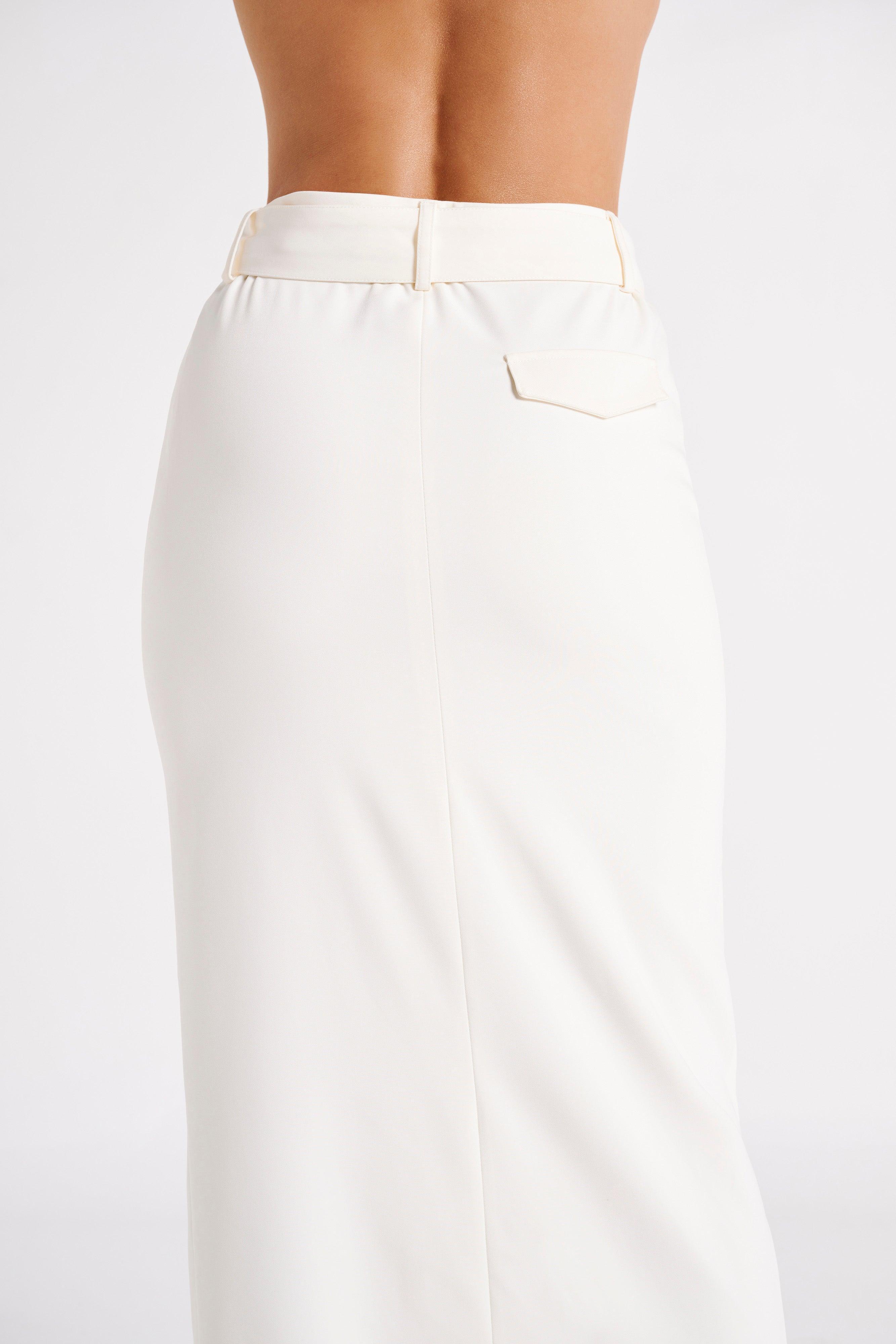 Daria Suiting Midi Skirt - Ivory Product Image