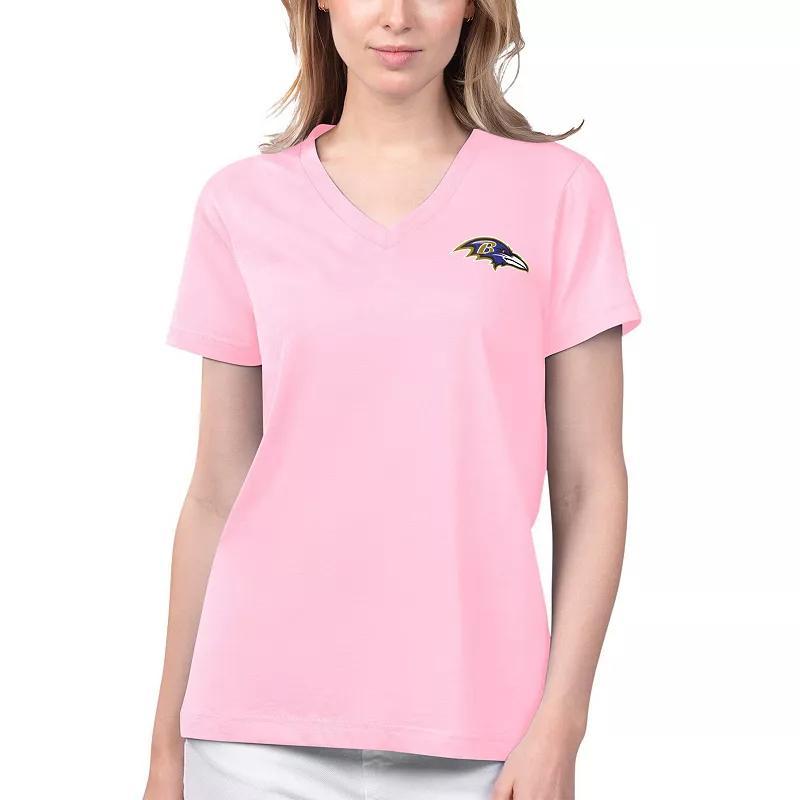 Womens Margaritaville Baltimore Ravens Game Time V-Neck T-Shirt Product Image