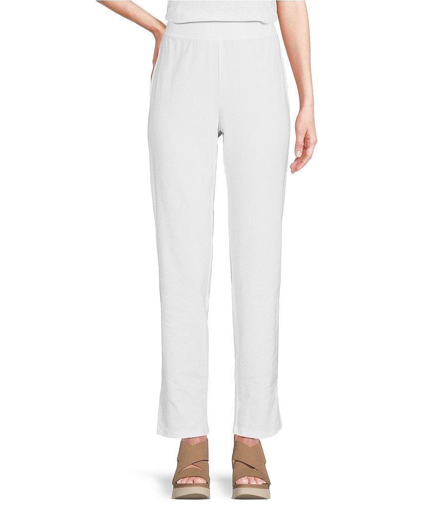 Eileen Fisher Washable Stretch Crepe Pull-On Slim Leg Ankle Pants Product Image