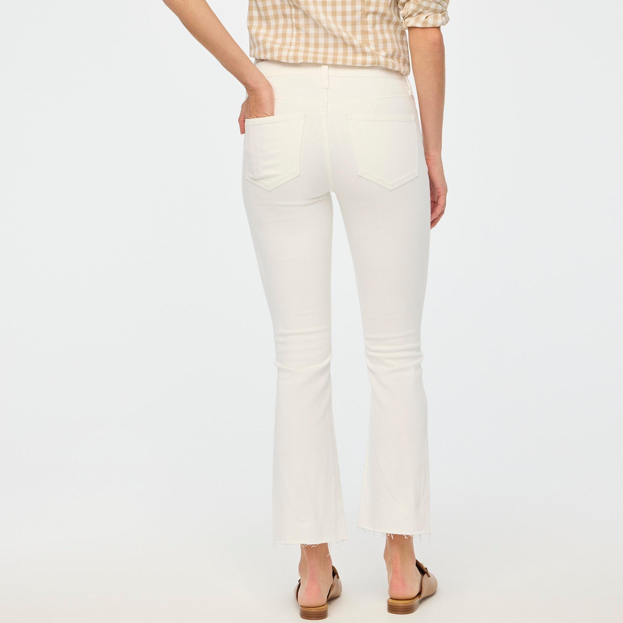 Flare crop white jean in signature stretch Product Image