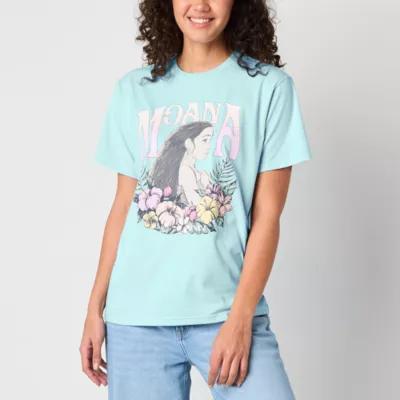 Juniors Moana 2 Boyfriend Tee Womens Crew Neck Short Sleeve Moana Graphic T-Shirt Product Image