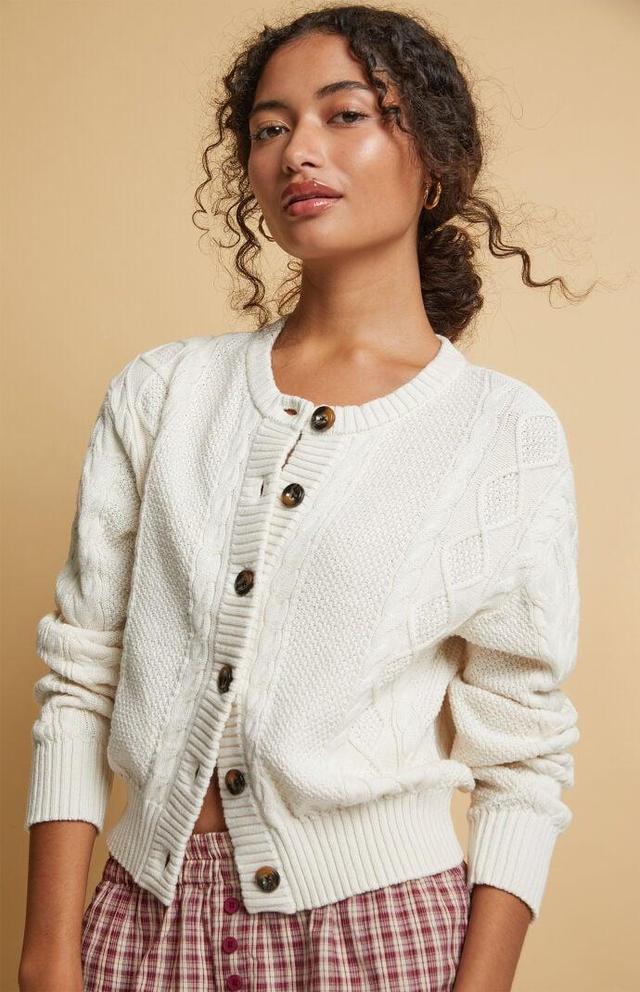 Beverly and Beck Womens Heidi Cable Knit Cardigan Product Image