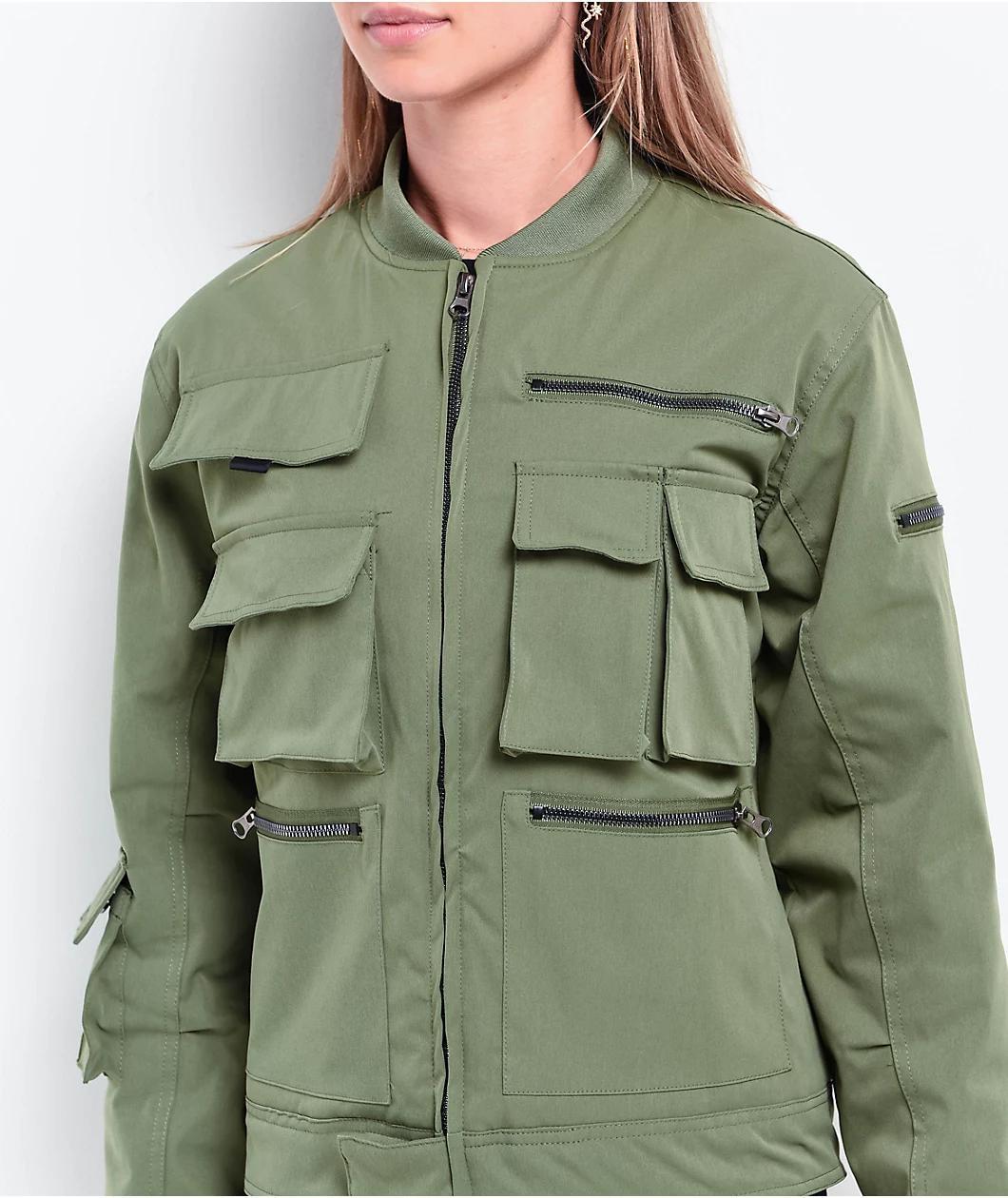 American Stitch Olive Cargo Jacket Product Image