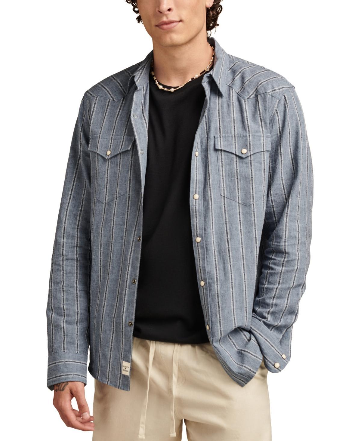 Lucky Brand Mens Striped Long Sleeve Mesa Western Shirt Product Image