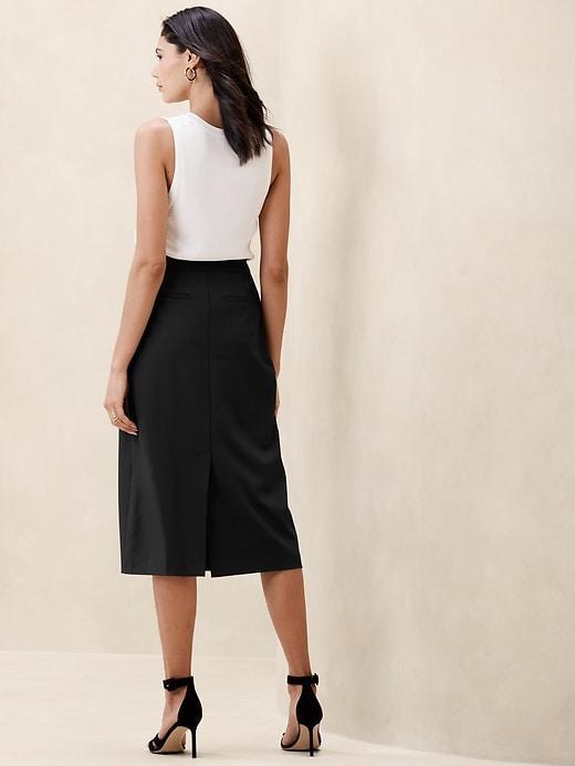 Sculpted Midi Pencil Skirt Product Image