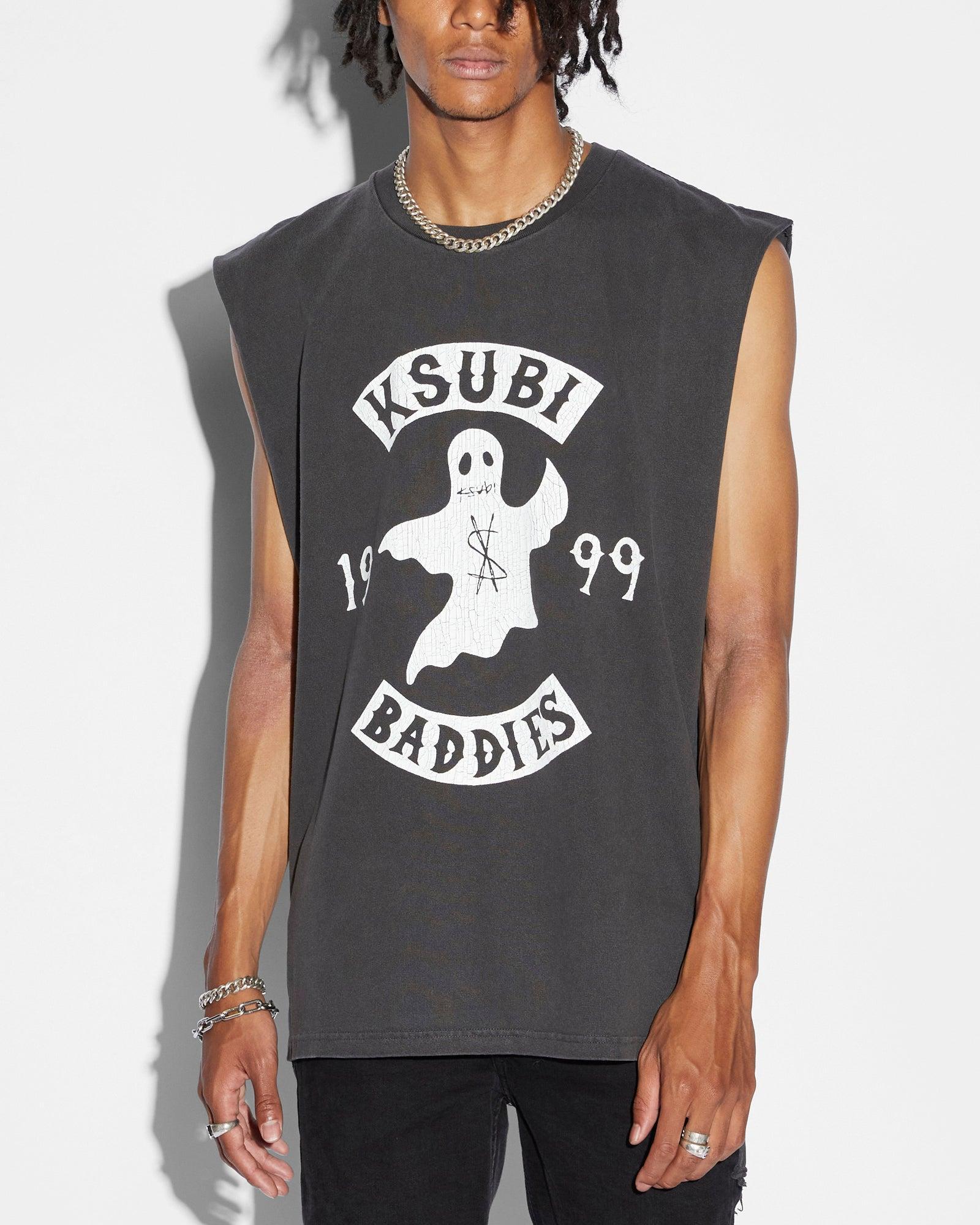 BADDIES BIGGIE CUT OFF TANK FADED BLACK Male Product Image