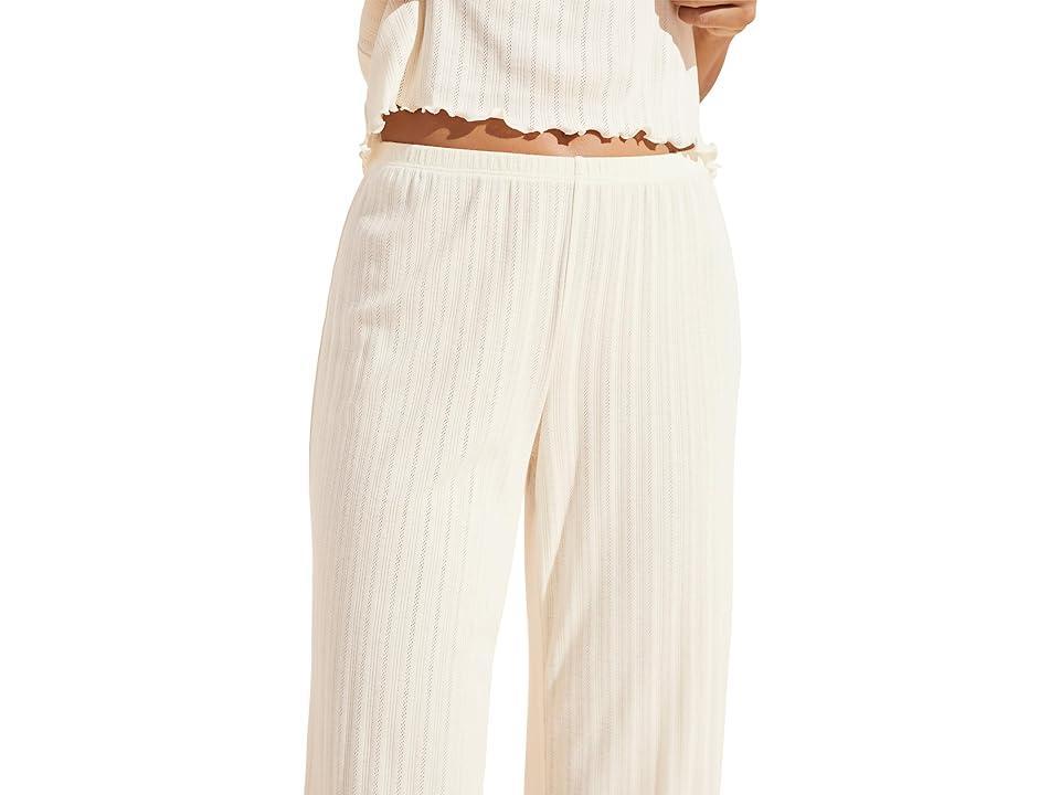 Womens Pointelle Rib-Knit Pants Product Image