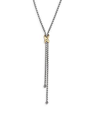 Womens Petite X 18K Yellow Gold & Sterling Silver Lariat Necklace Product Image