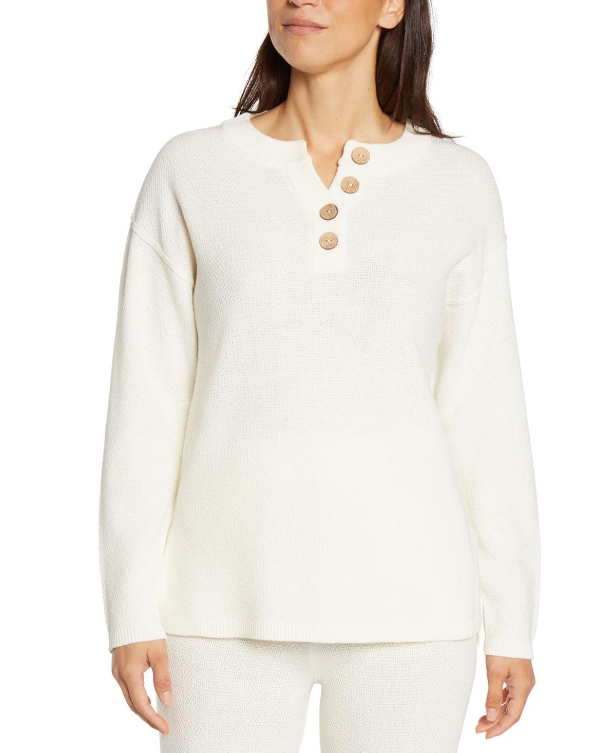 Three Dots Womens Parma Henley Long-Sleeve Top Product Image