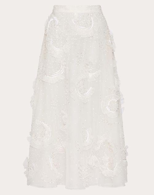 MIDI SKIRT IN EMBROIDERED ORGANZA product image