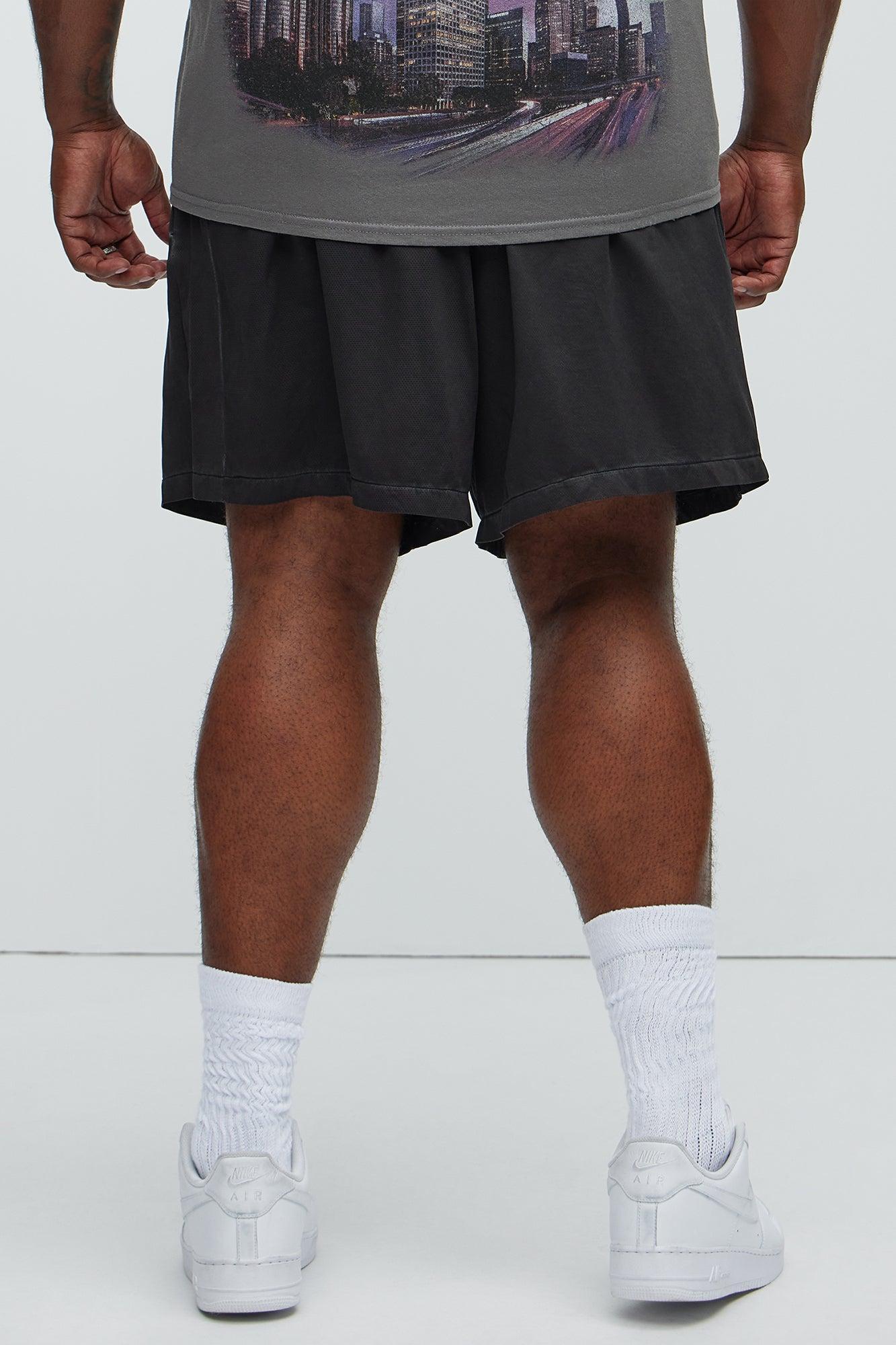 Dirty Dye Mesh Short - Grey Product Image