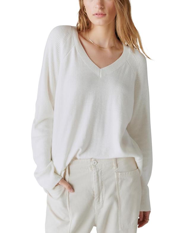 Lucky Brand Womens Cloud Soft V-Neck Sweater Product Image