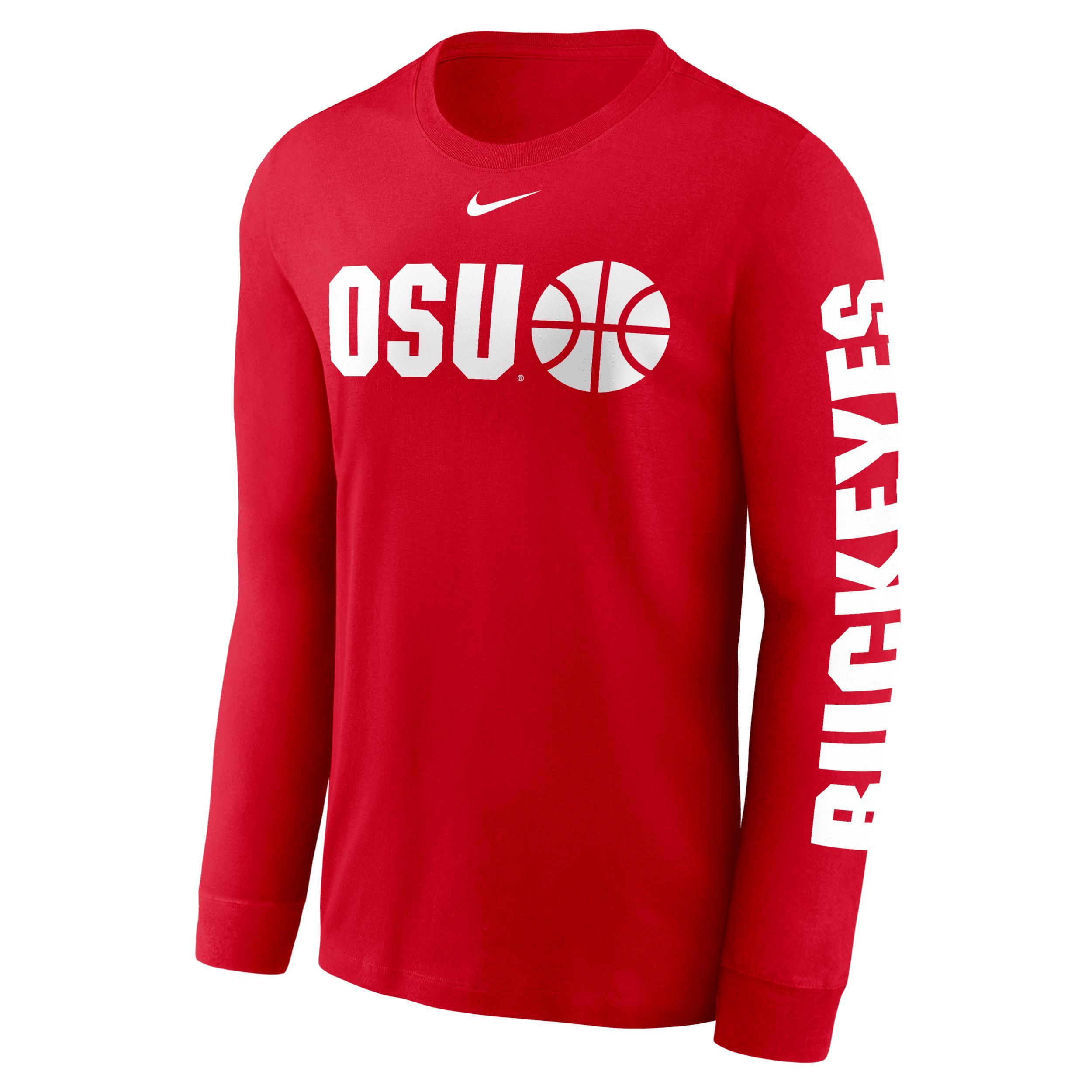 Ohio State Buckeyes Basketball Icon Nike Mens College Long-Sleeve T-Shirt Product Image