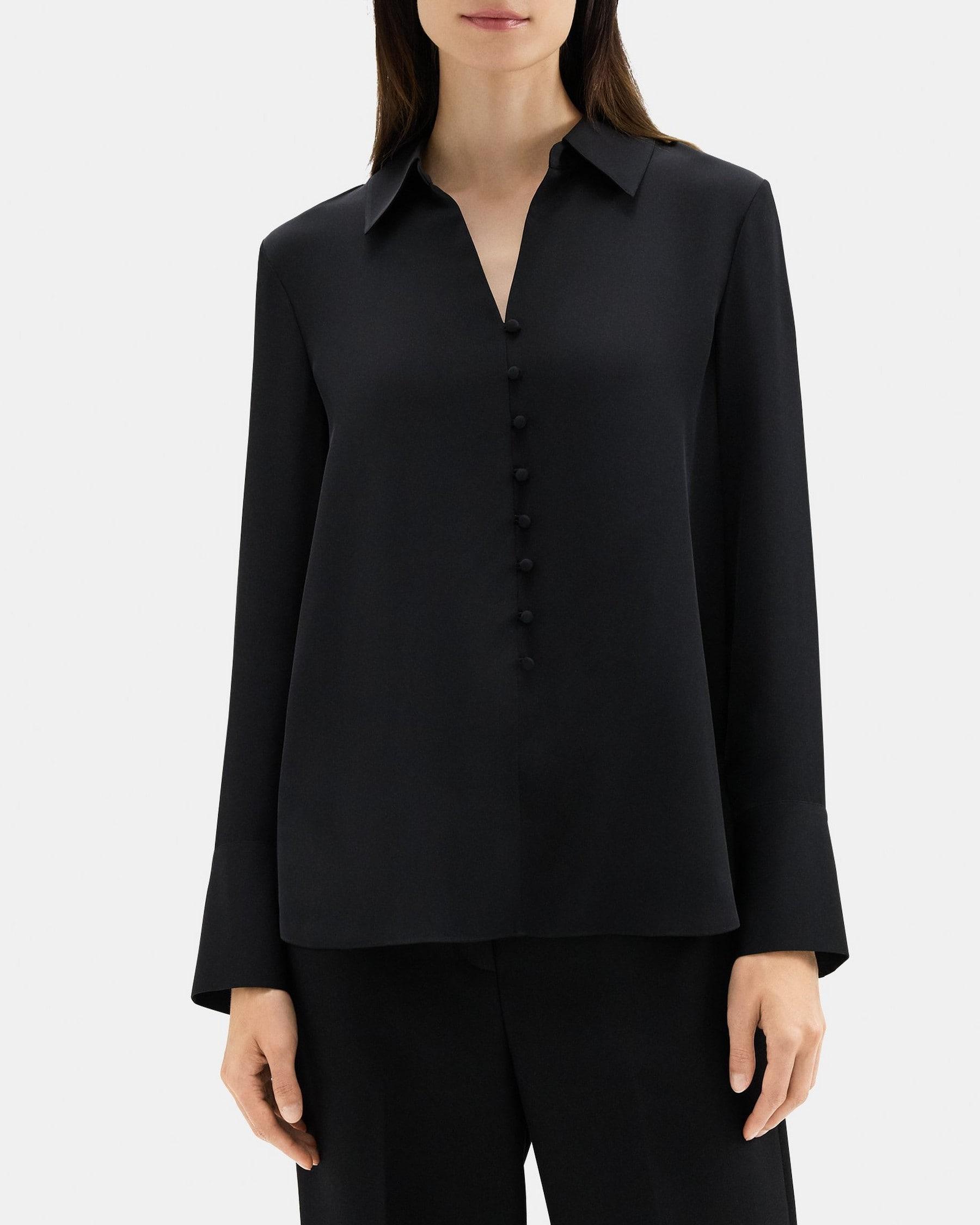 V-Neck Blouse in Silk product image