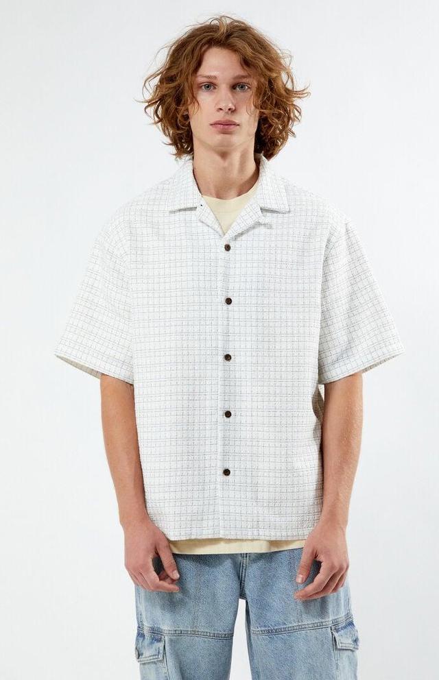 Men's Textured Oversized Camp Shirt Product Image