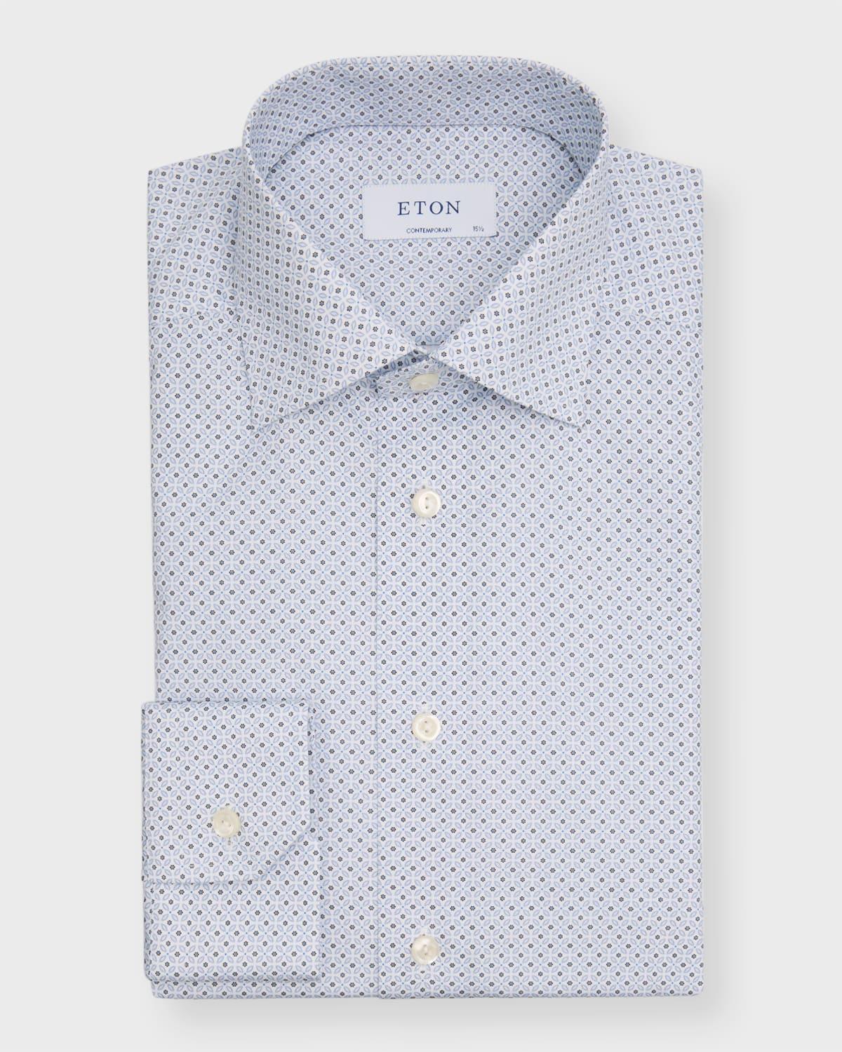 Mens Contemporary-Fit Micro Floral Poplin Shirt Product Image