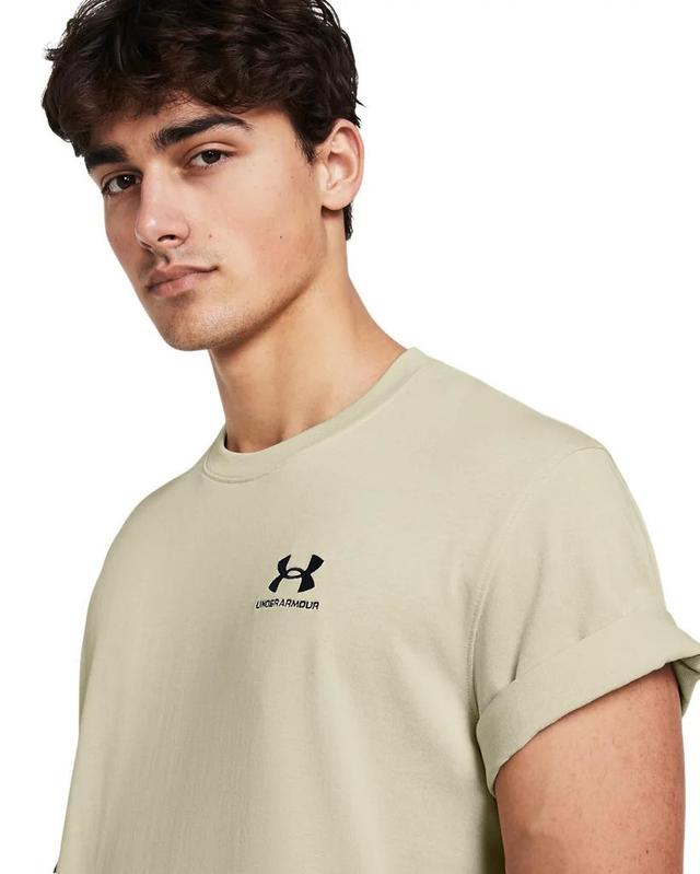 Men's UA Logo Embroidered Heavyweight Short Sleeve Product Image