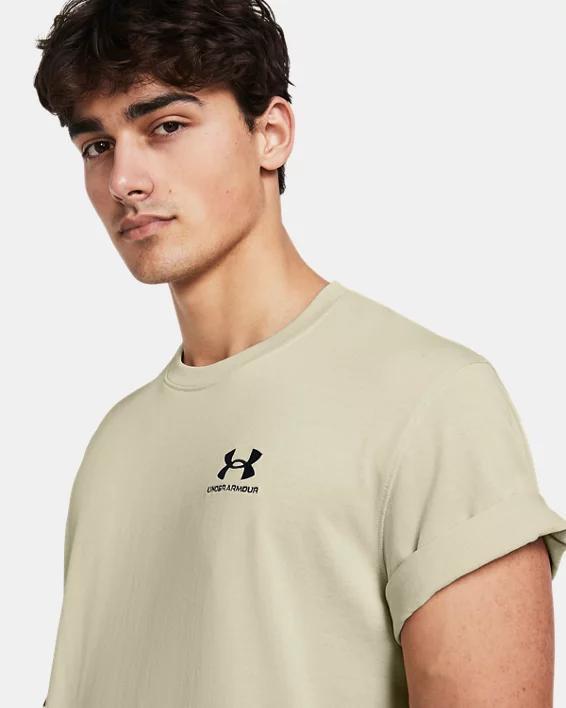 Men's UA Logo Embroidered Heavyweight Short Sleeve Product Image