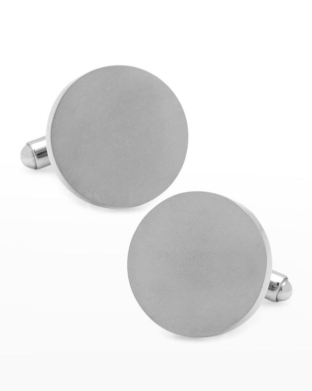 Mens Cuff Links, Inc. Round Titanium Cuff Links Product Image