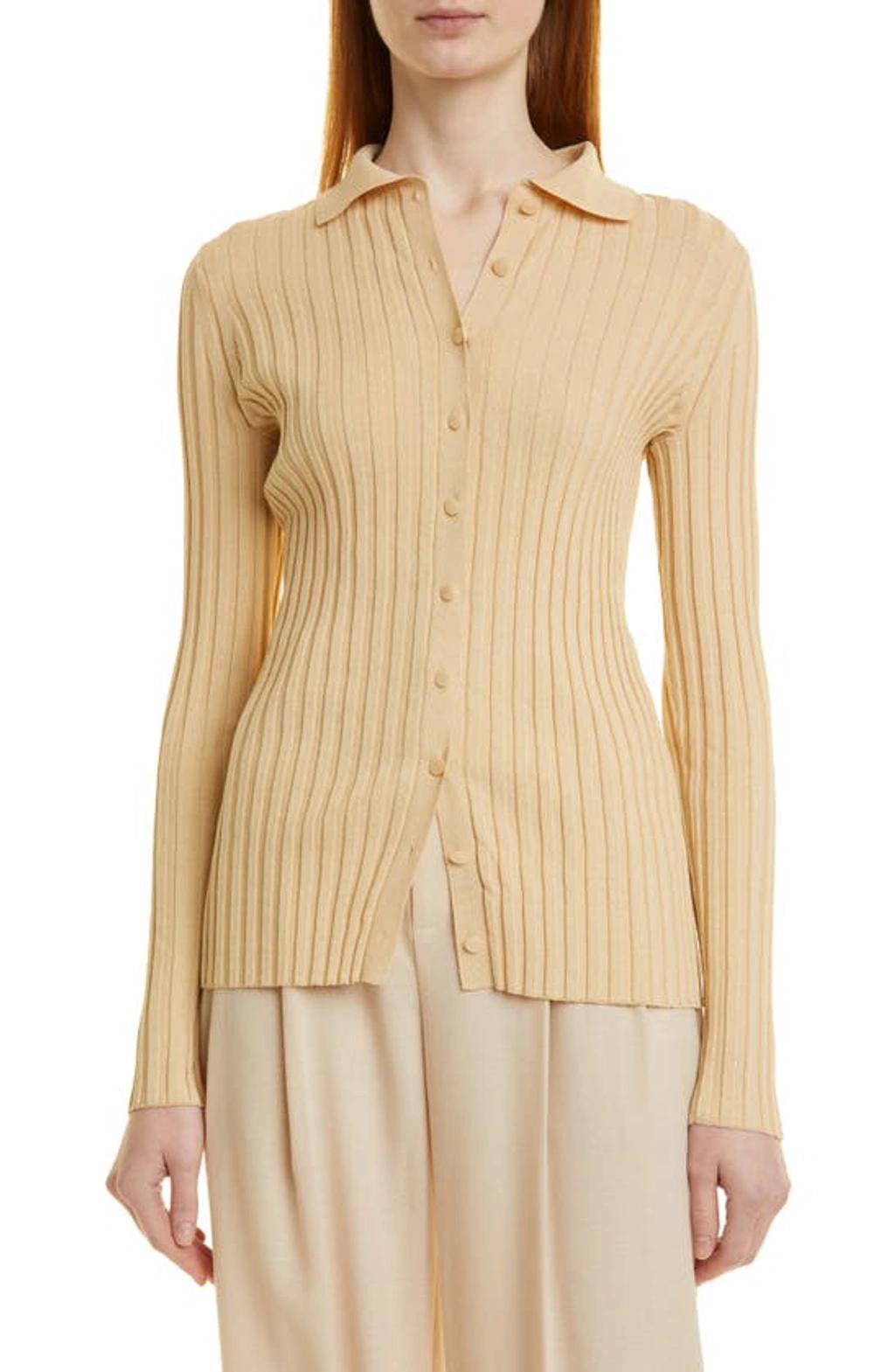 Collar Rib Sweater In Milk Honey Product Image