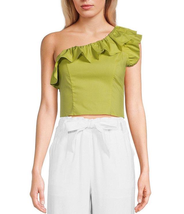 Evolutionary One Shoulder Ruffle Top Product Image