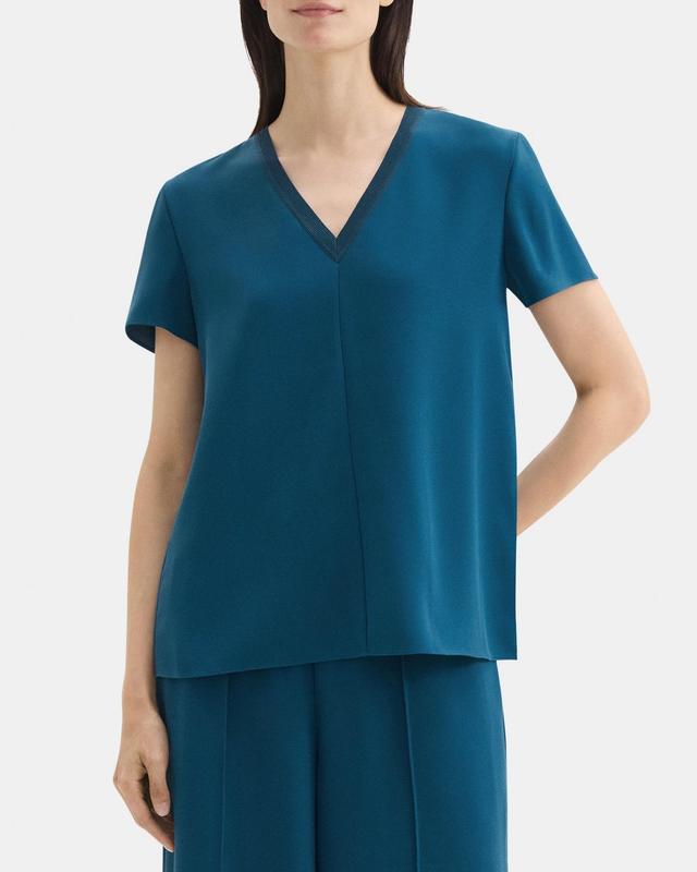 Combo Short-Sleeve Top in Crepe Product Image