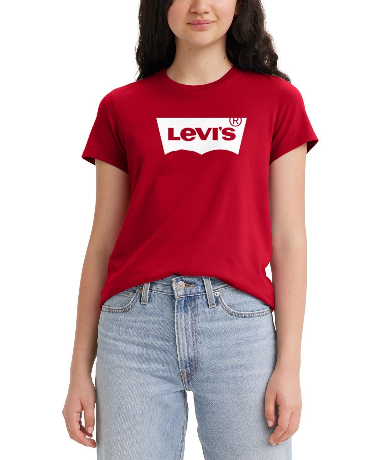 Levis Womens Perfect Graphic Logo Cotton T-shirt Product Image