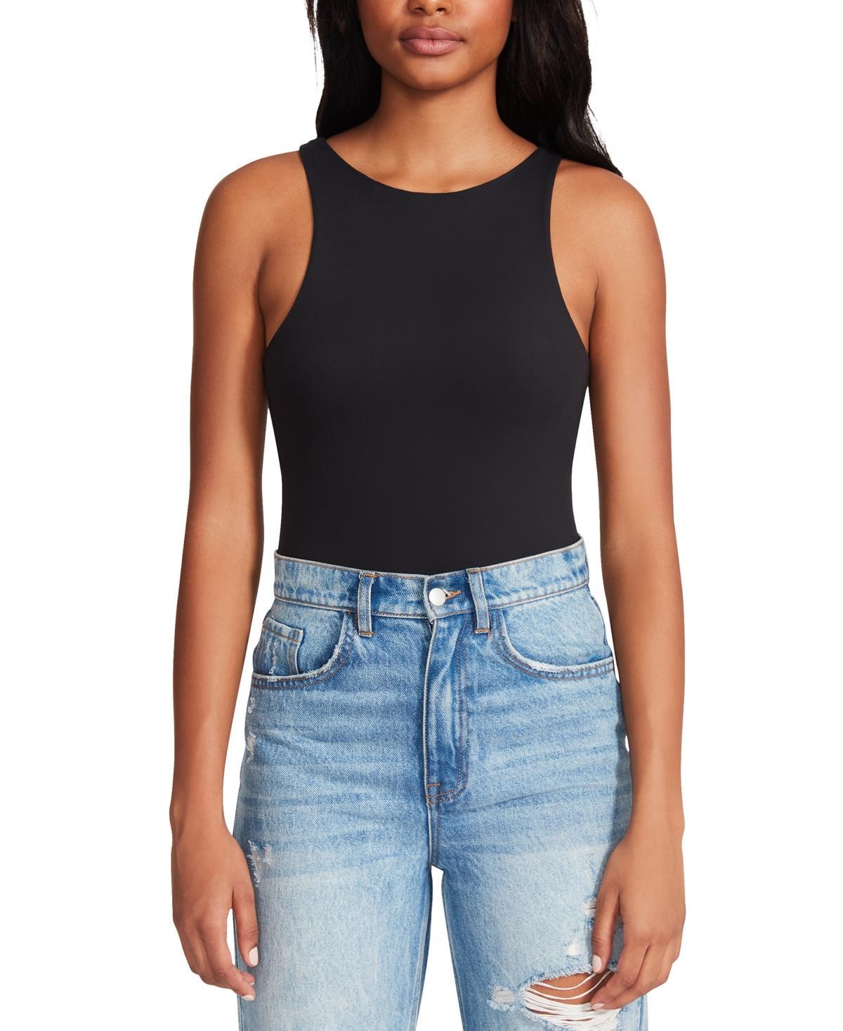 Steve Madden Nico Knit Crew Neck Sleeveless Bodysuit Product Image