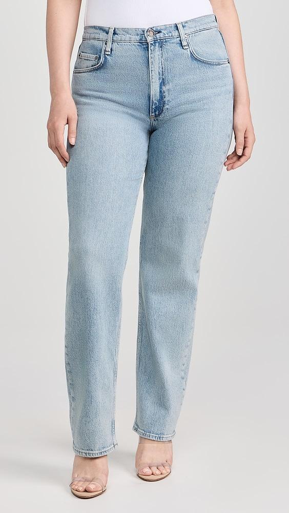 rag & bone Harlow Mid Rise Full Length Straight Jeans | Shopbop Product Image