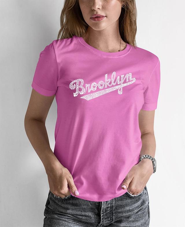 Womens Word Art Brooklyn Neighborhoods T-shirt Product Image