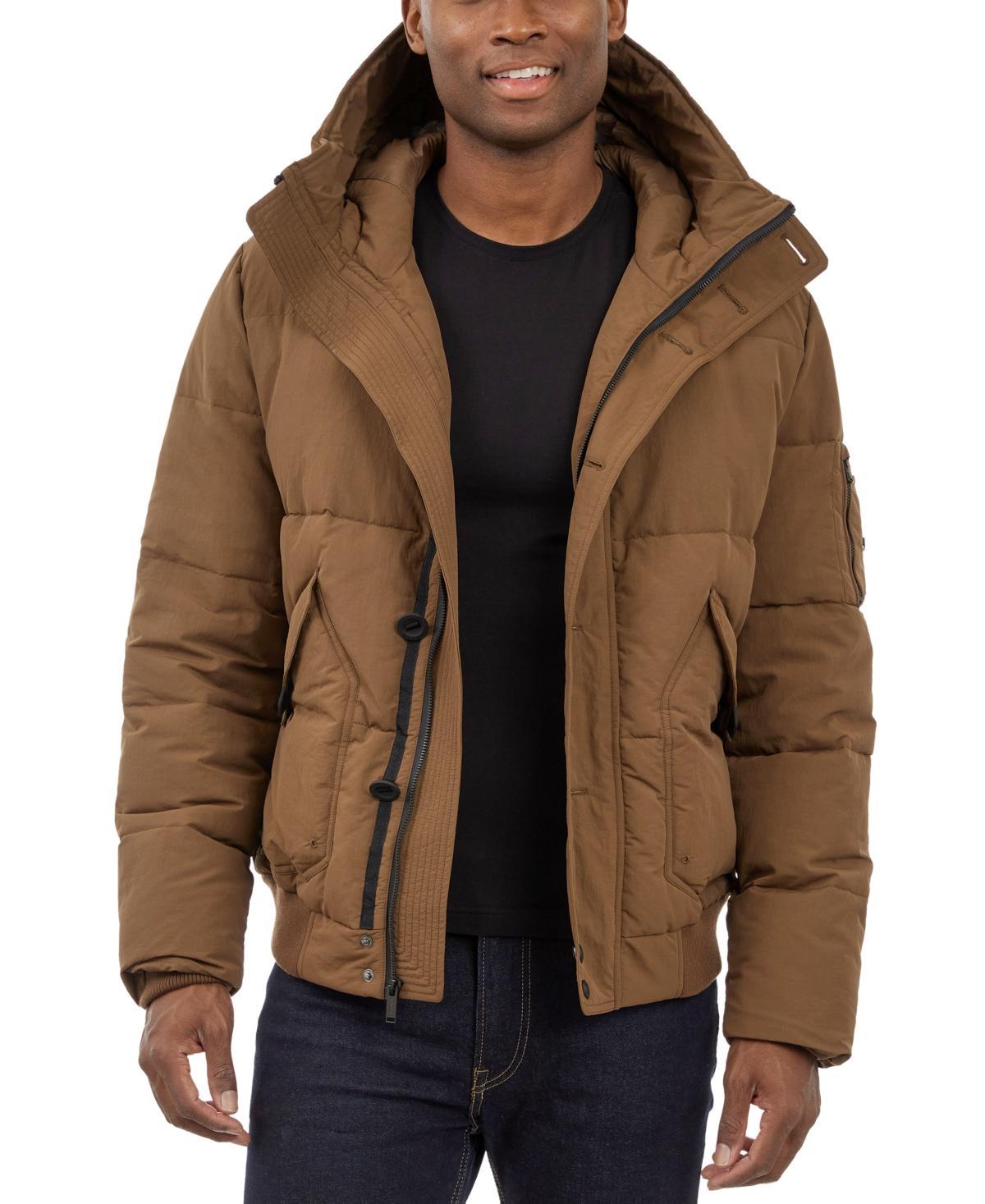 Michael Kors Mens Crinkle Nylon Heavy Short Snorkel Coat Product Image