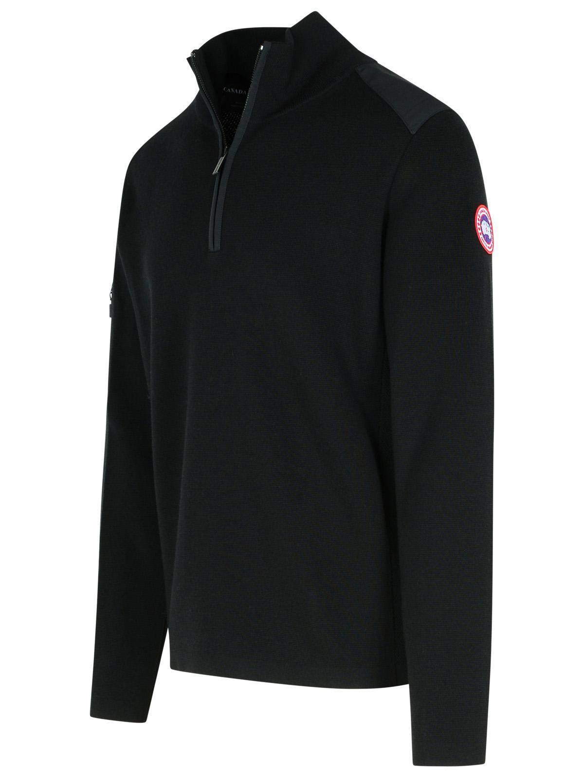 CANADA GOOSE Stormo Black Wool Sweatshirt Product Image