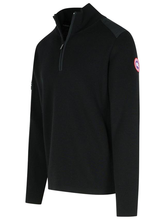 CANADA GOOSE Stormo Black Wool Sweatshirt Product Image