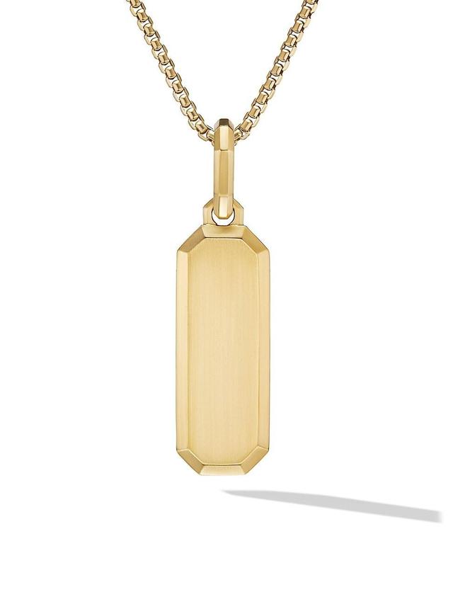 Mens Streamline Amulet in 18K Yellow Gold, 39MM Product Image