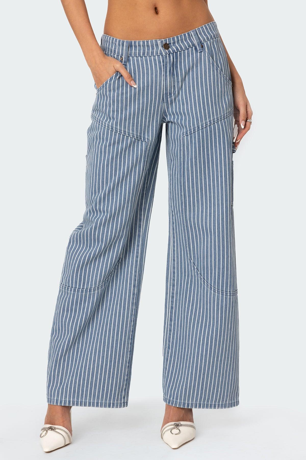 Striped Carpenter Jeans Product Image