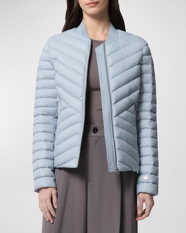 Chevron-Quilted Lightweight Down Jacket Product Image