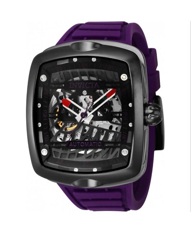 Invicta Mens 44041 S1 Rally Automatic 3 Hand Purple, Black Dial Watch - Black Product Image