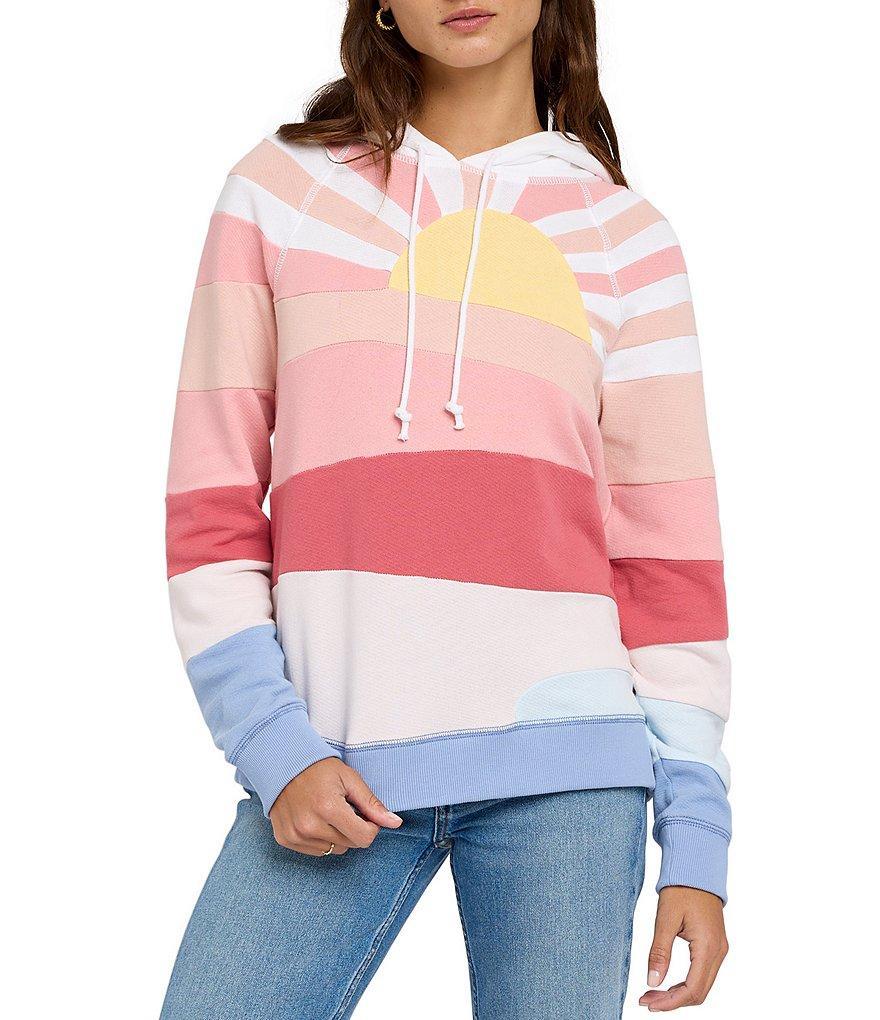 Faherty Soleil Abstract Sun Print Long Sleeve Pullover Hoodie Product Image