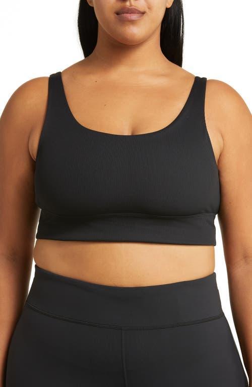 Nike Womens Zenvy Rib Light-Support Non-Padded Longline Sports Bra (Plus Size) Product Image