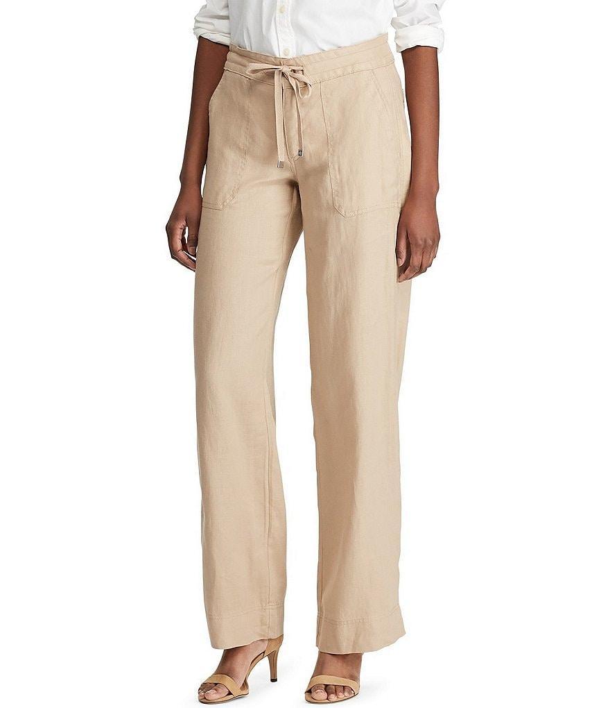 Lauren Ralph Lauren Wide Leg Linen Pants Product Image