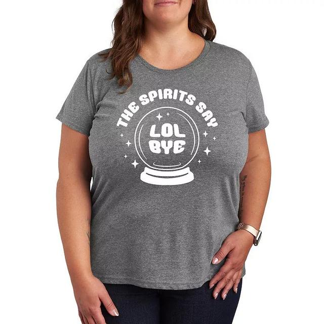 Plus Size Spirits Say LOL Bye Graphic Tee, Womens Blue Product Image