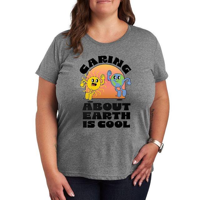 Plus Caring About Earth Is Cool Graphic Tee, Womens Product Image