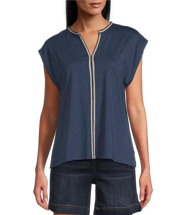 Westbound Petite Size V-Neck Cap Sleeve Top Product Image